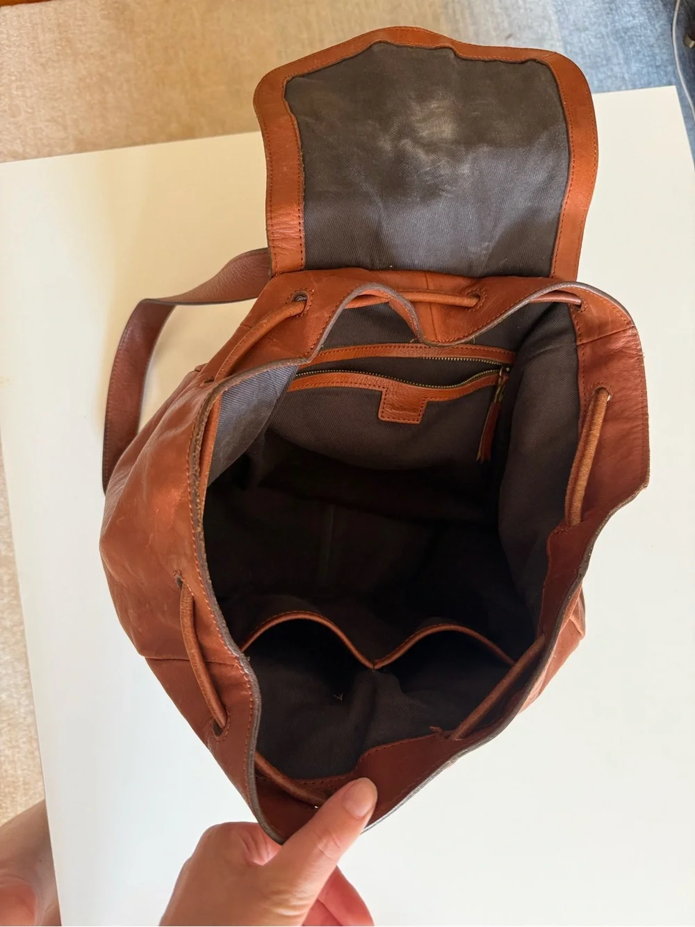 Madewell Transport Rucksack - Brown Leather
